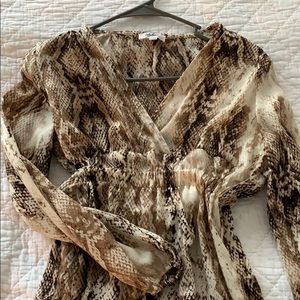 snakeskin blouse